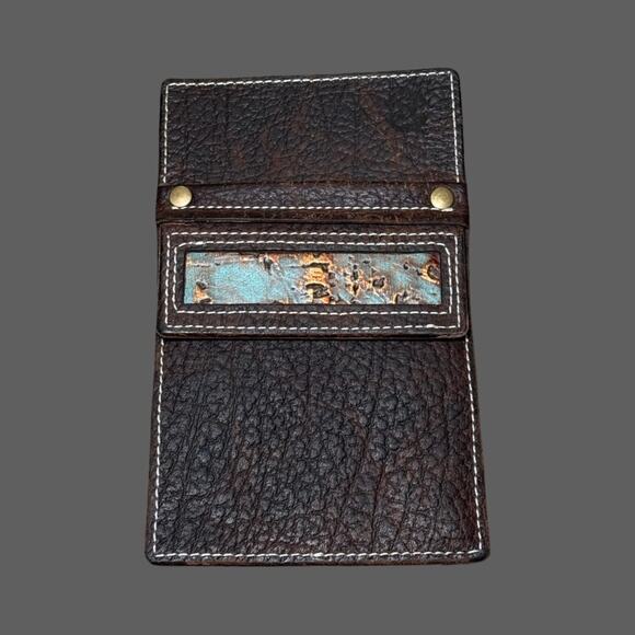 Handcrafted Leather Arrow Pocket Quiver Turquoise Inlay Traditional - Picture 2 of 13